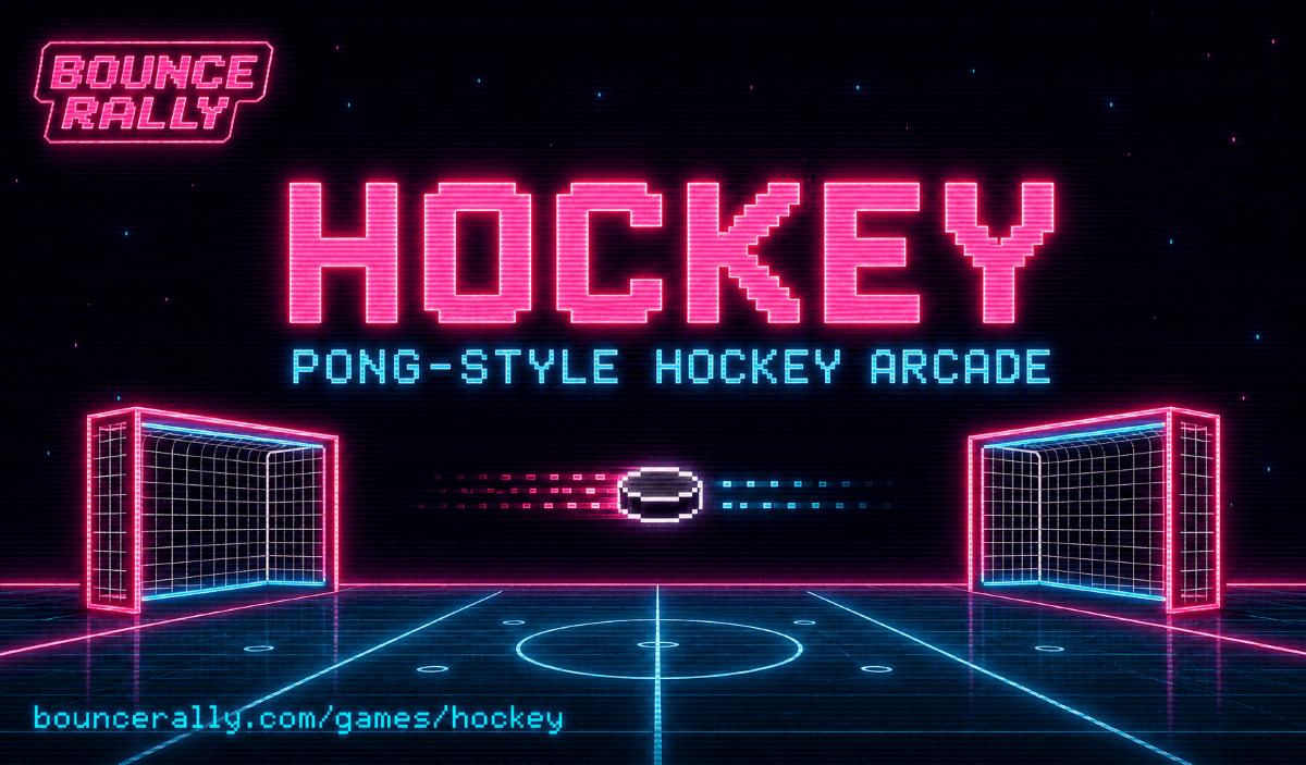 Bounce Rally Hockey — Pong-style ice hockey arcade game
