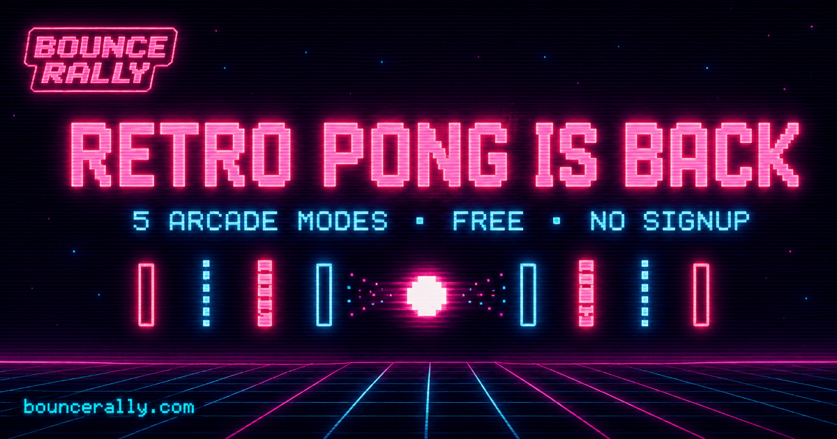 Bounce Rally — Free Online Pong Game (Table Tennis, Soccer, Hockey, Squash)
